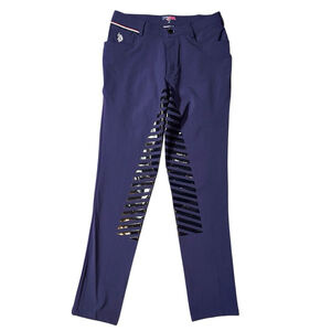 USPA PRO Mens Pro Practice Silicone Grip Pant Breeches Navy NWOT 30x30 Full Seat